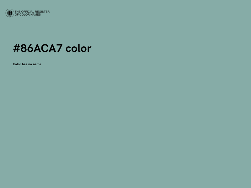 #86ACA7 color image