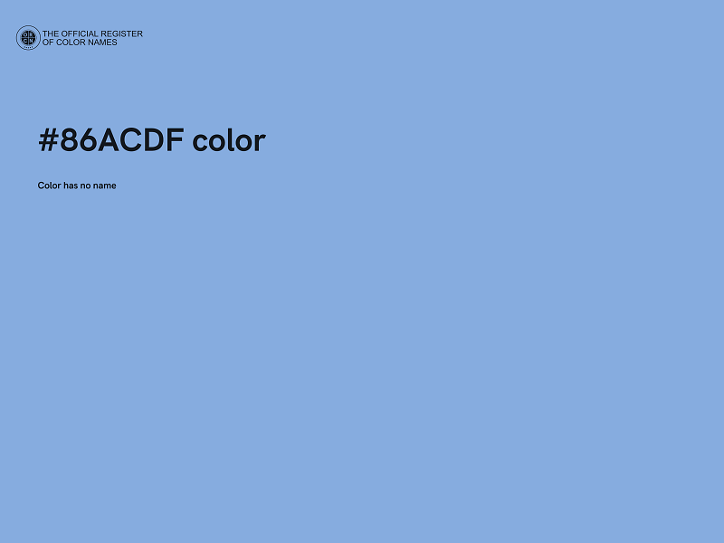 #86ACDF color image