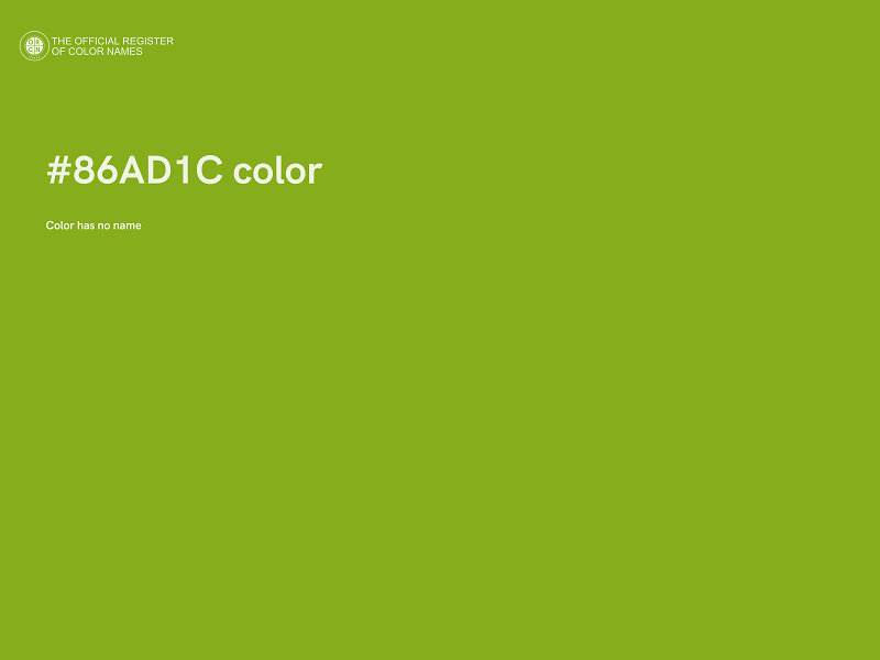 #86AD1C color image