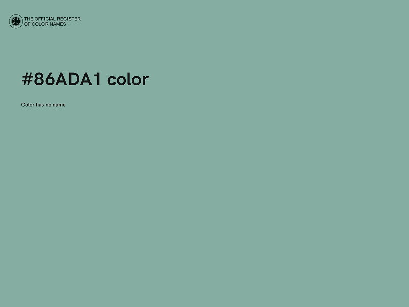 #86ADA1 color image