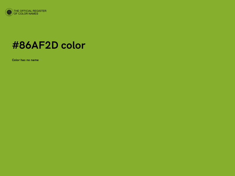 #86AF2D color image