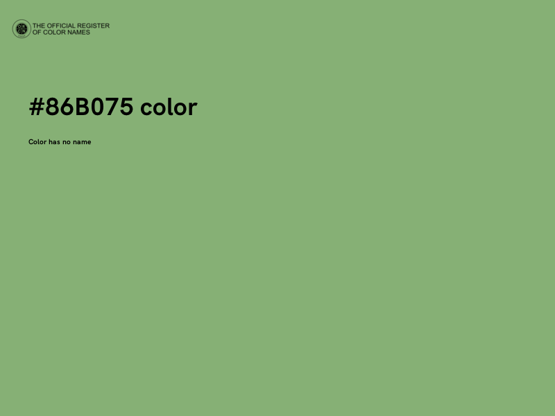 #86B075 color image