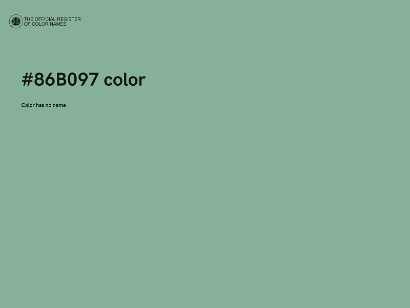 #86B097 color image