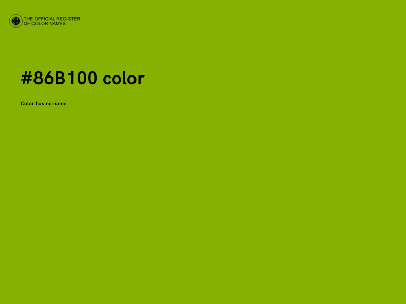 #86B100 color image