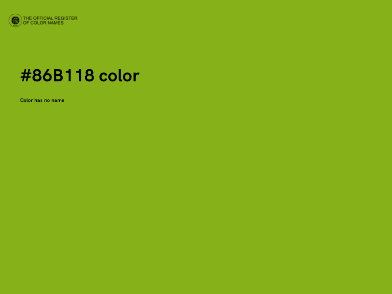 #86B118 color image