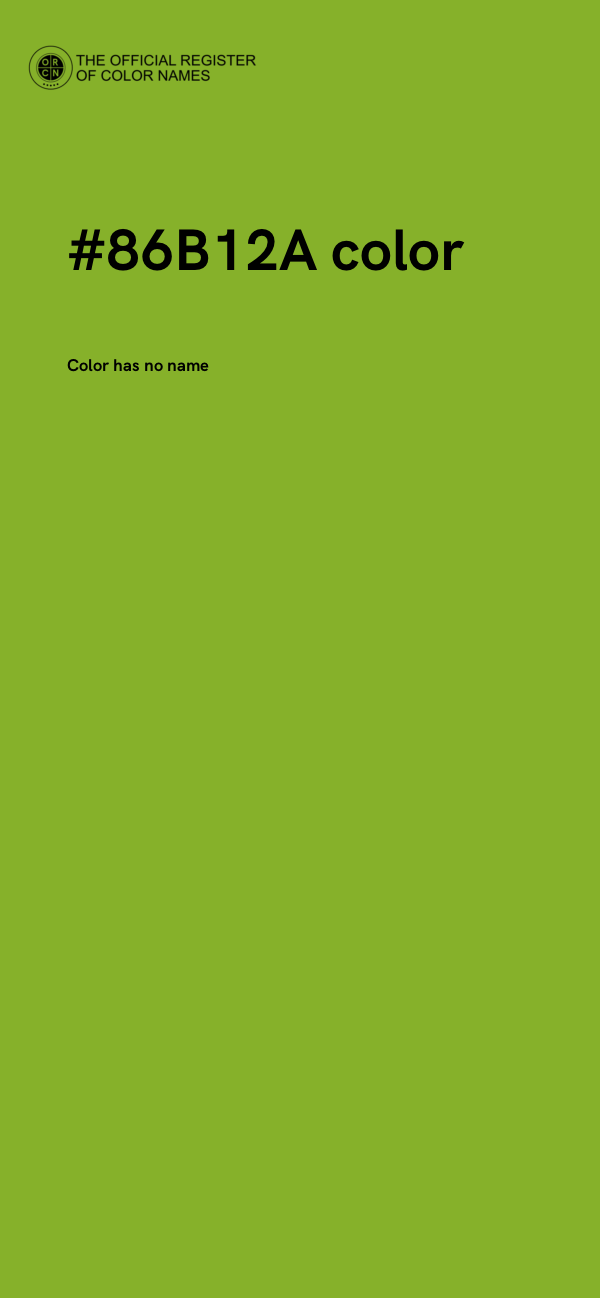 #86B12A color image