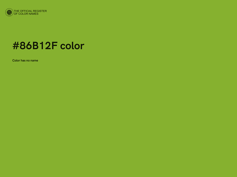 #86B12F color image