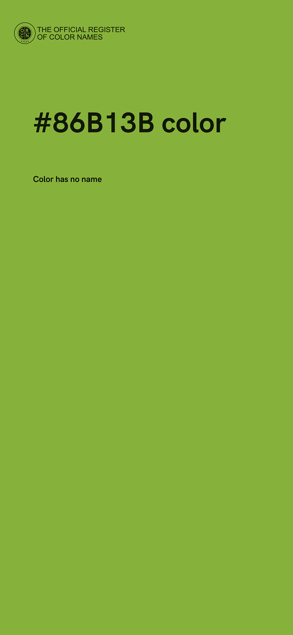 #86B13B color image