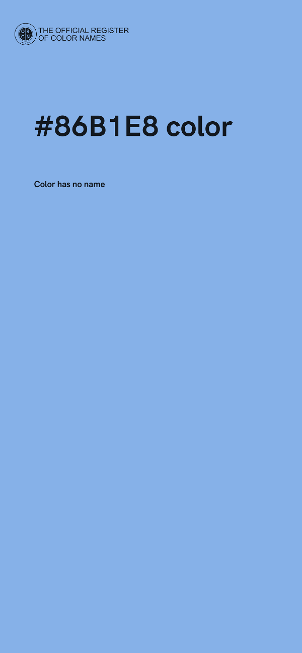 #86B1E8 color image