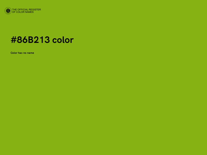 #86B213 color image