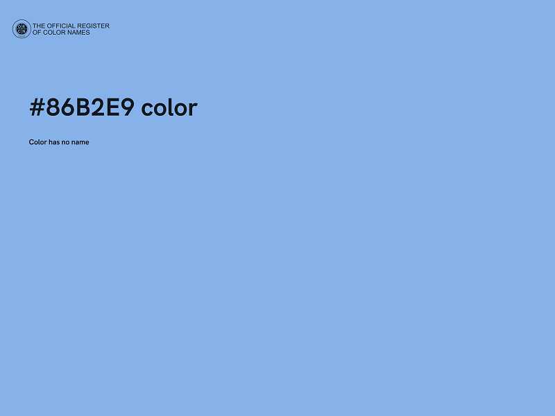 #86B2E9 color image