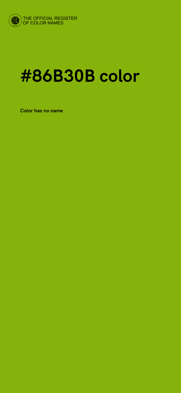 #86B30B color image