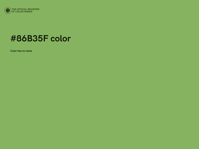 #86B35F color image