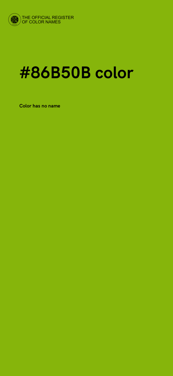 #86B50B color image