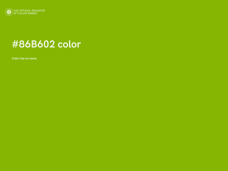 #86B602 color image