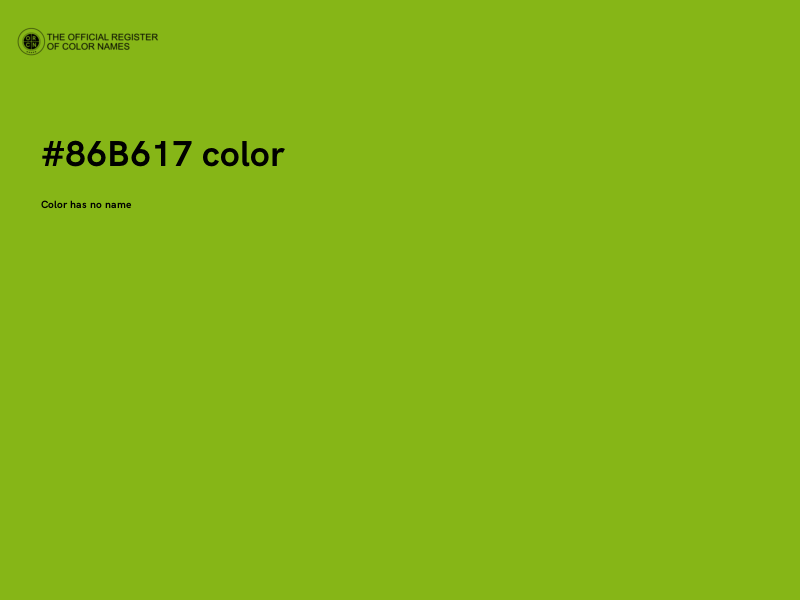 #86B617 color image