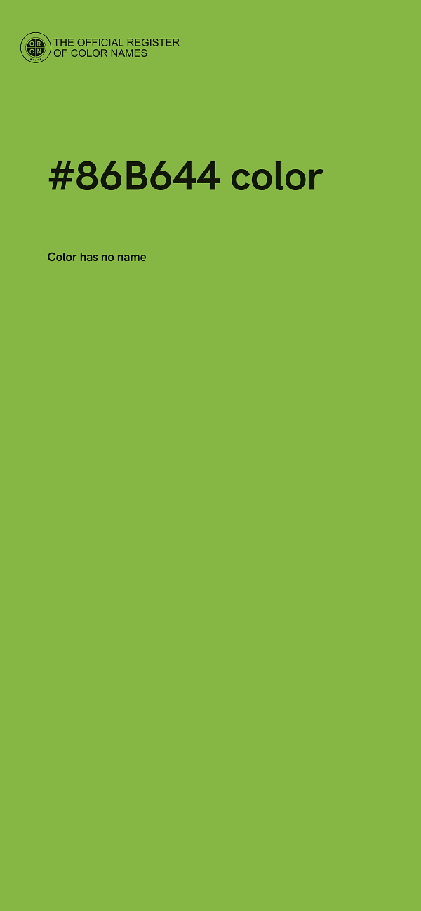 #86B644 color image