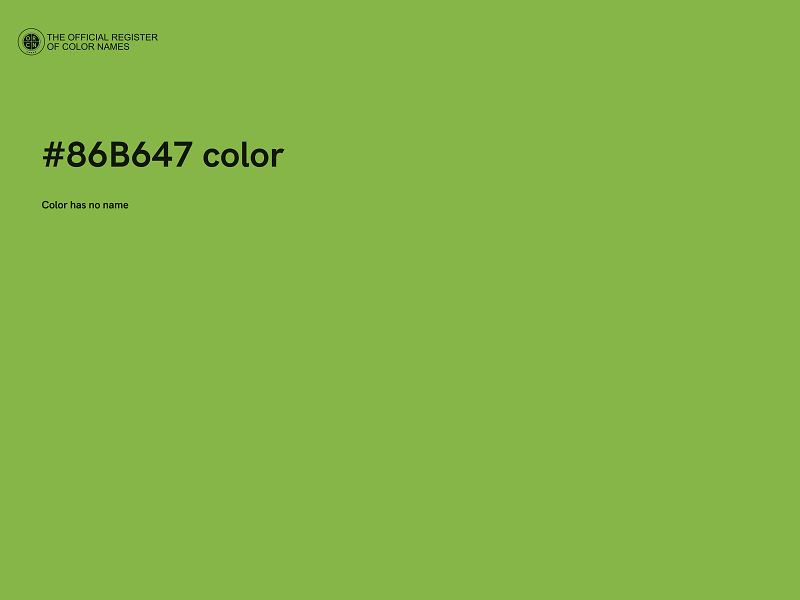 #86B647 color image