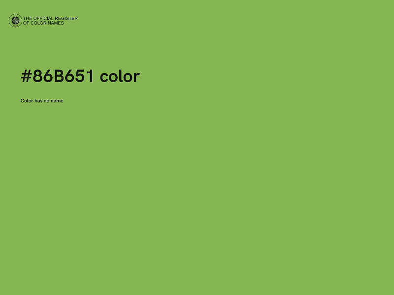 #86B651 color image