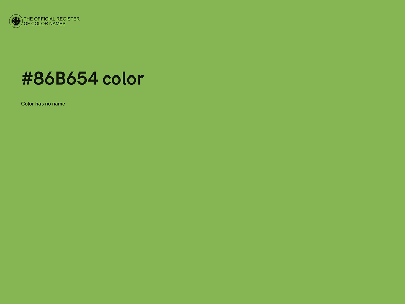 #86B654 color image