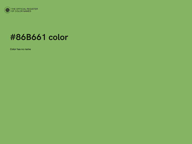 #86B661 color image