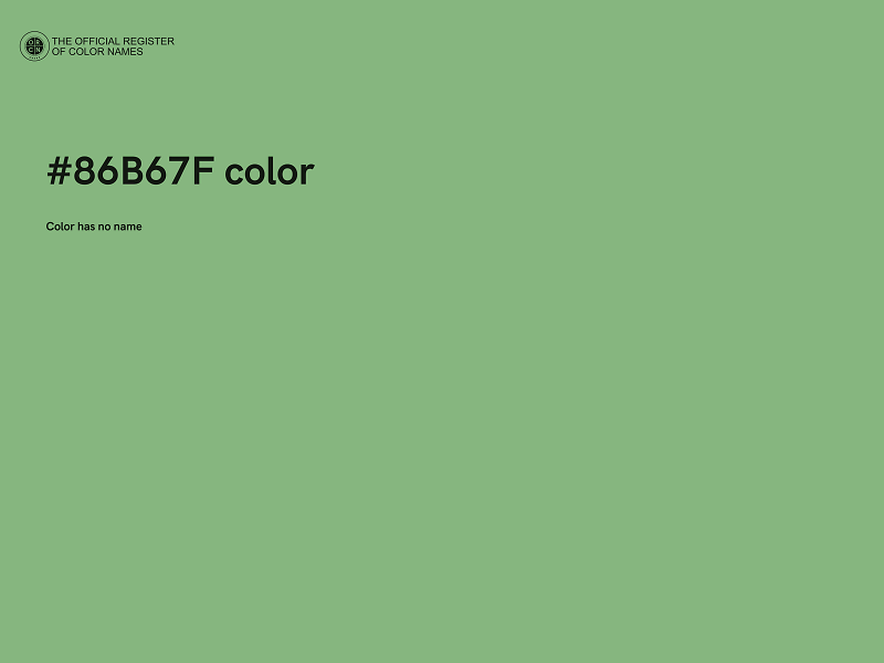 #86B67F color image