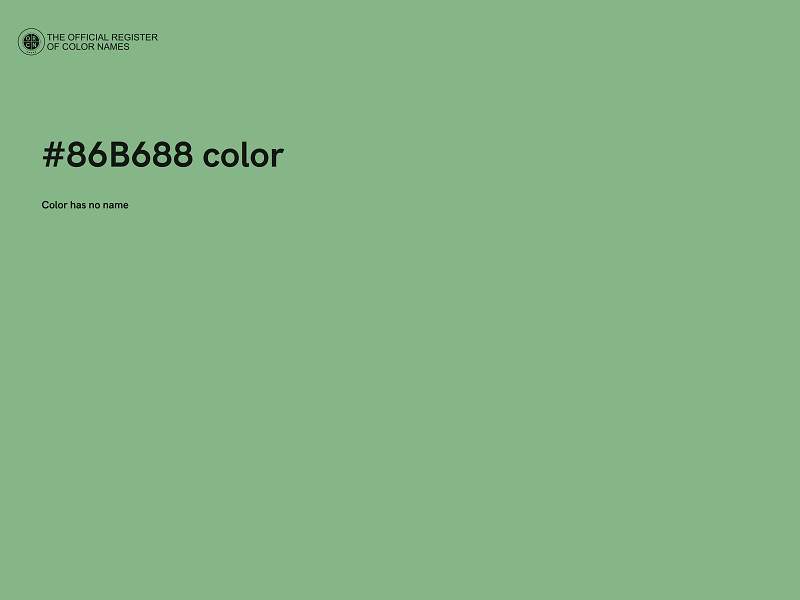 #86B688 color image