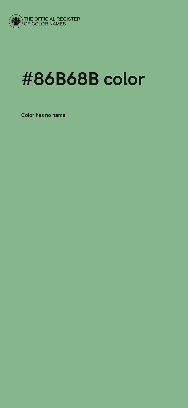 #86B68B color image
