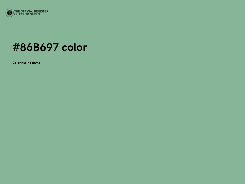 #86B697 color image