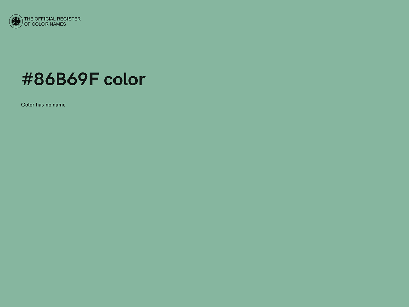 #86B69F color image