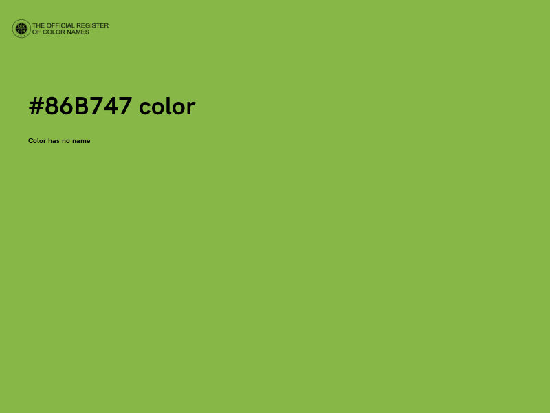 #86B747 color image