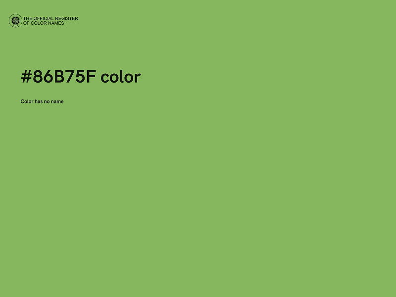 #86B75F color image