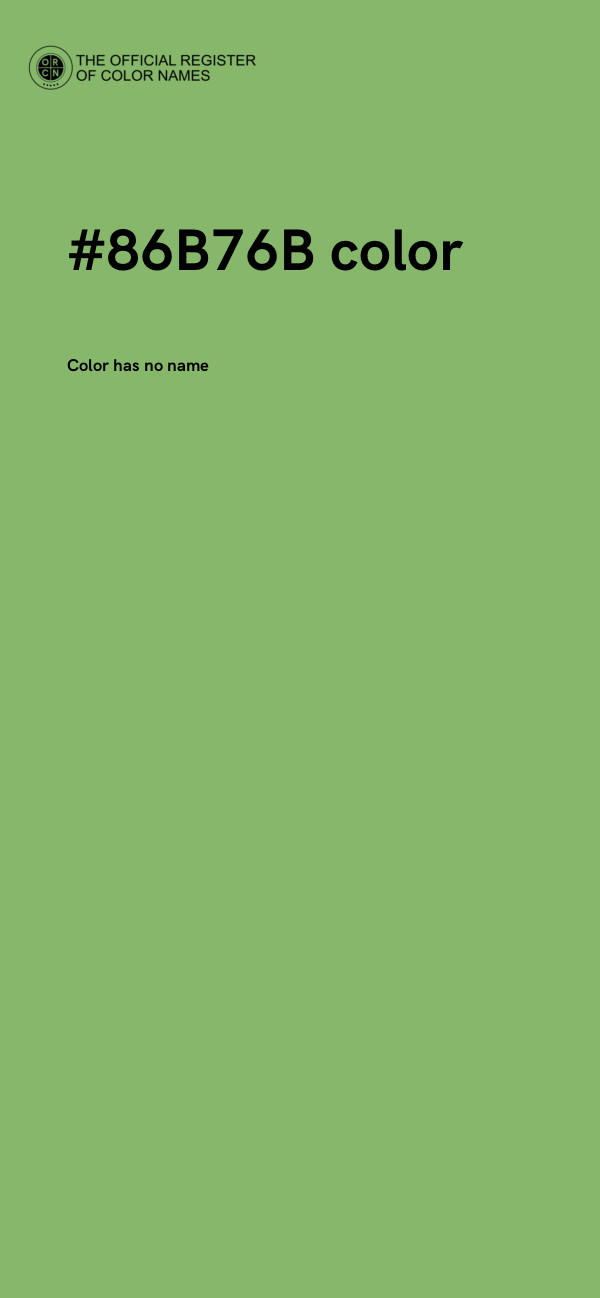 #86B76B color image