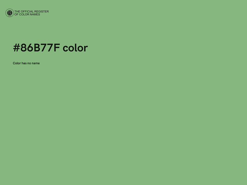 #86B77F color image