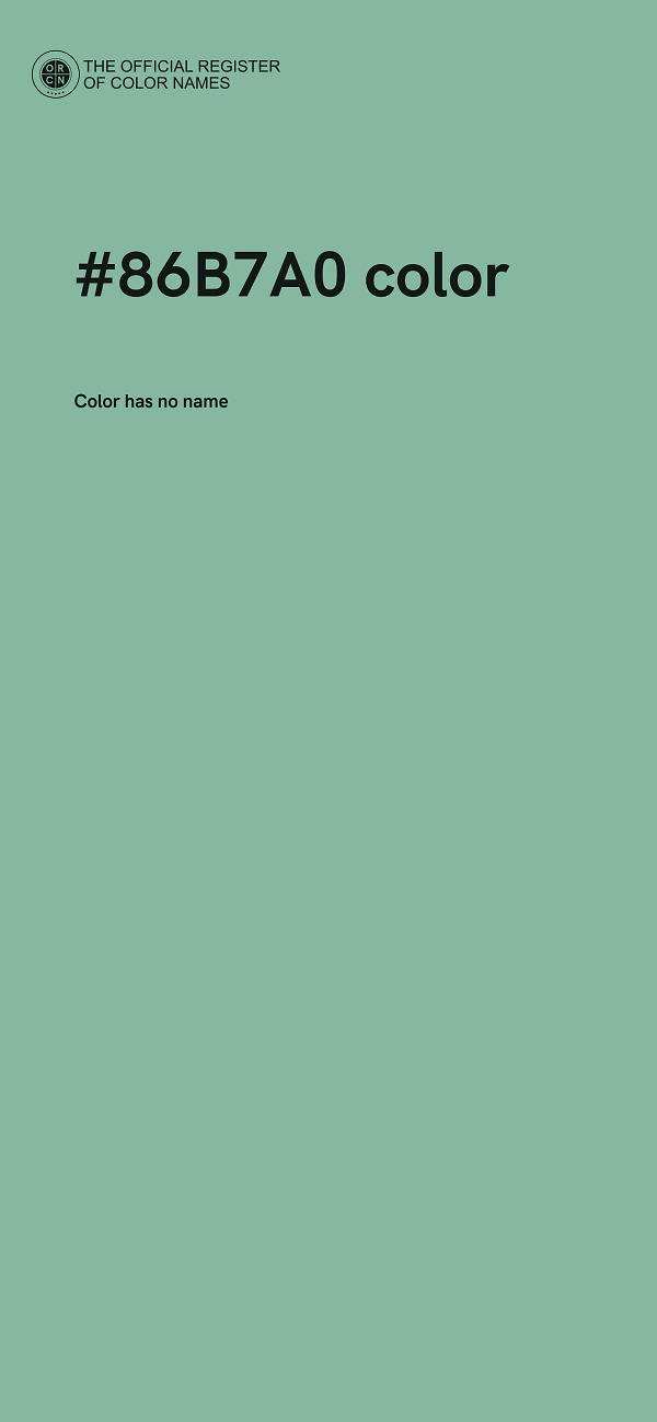#86B7A0 color image