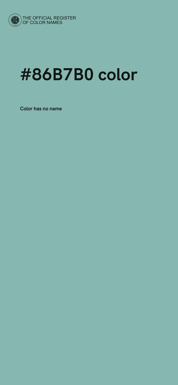 #86B7B0 color image