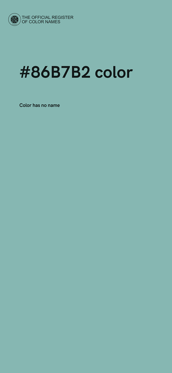 #86B7B2 color image