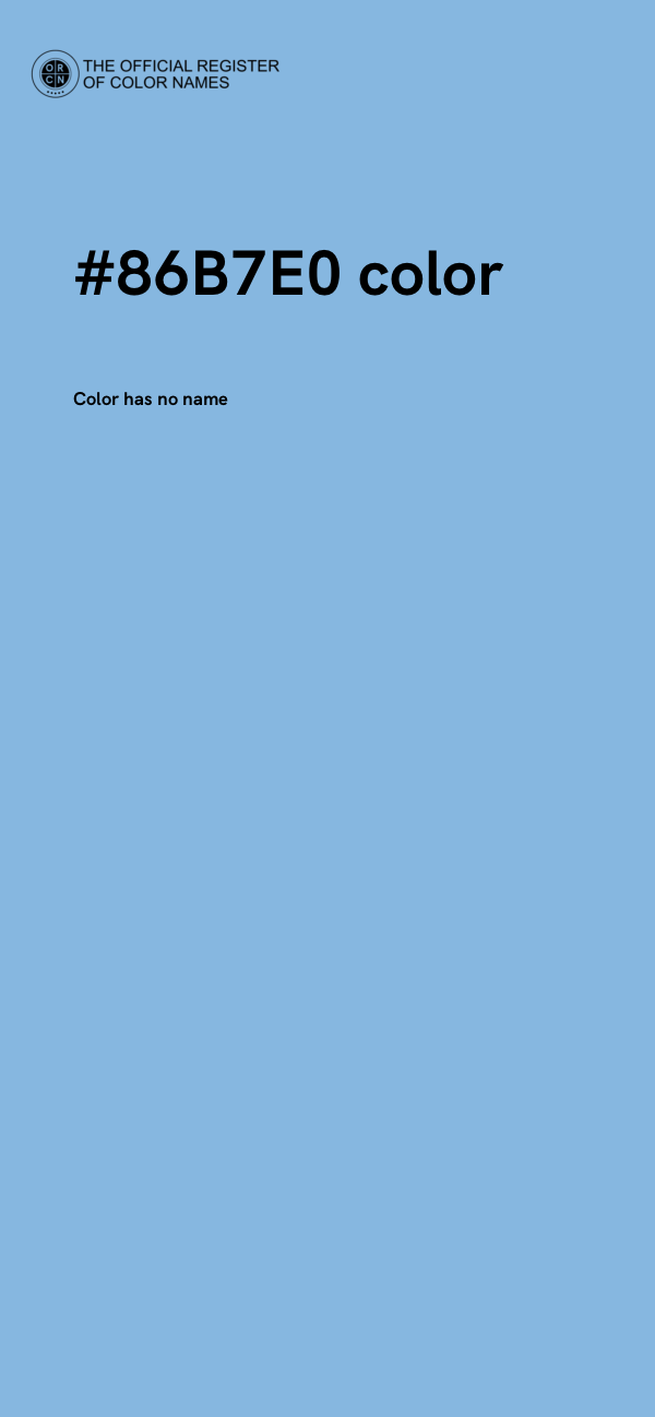 #86B7E0 color image
