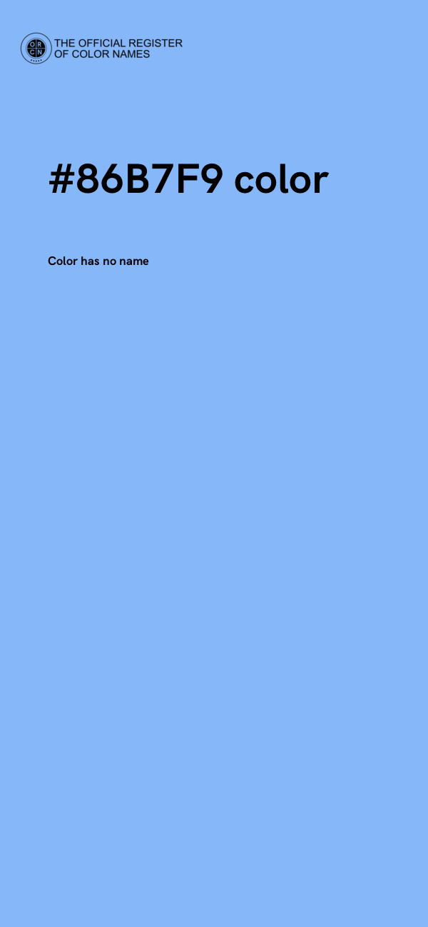 #86B7F9 color image