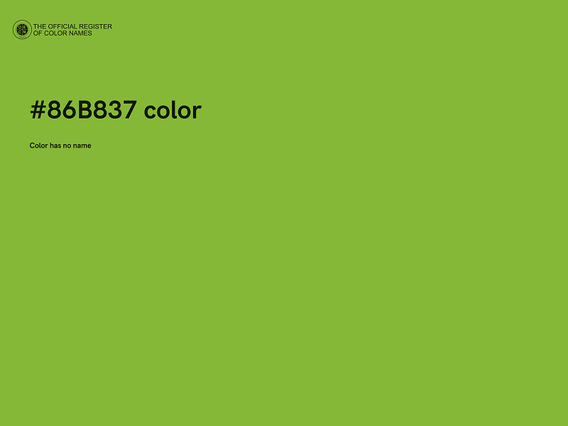 #86B837 color image