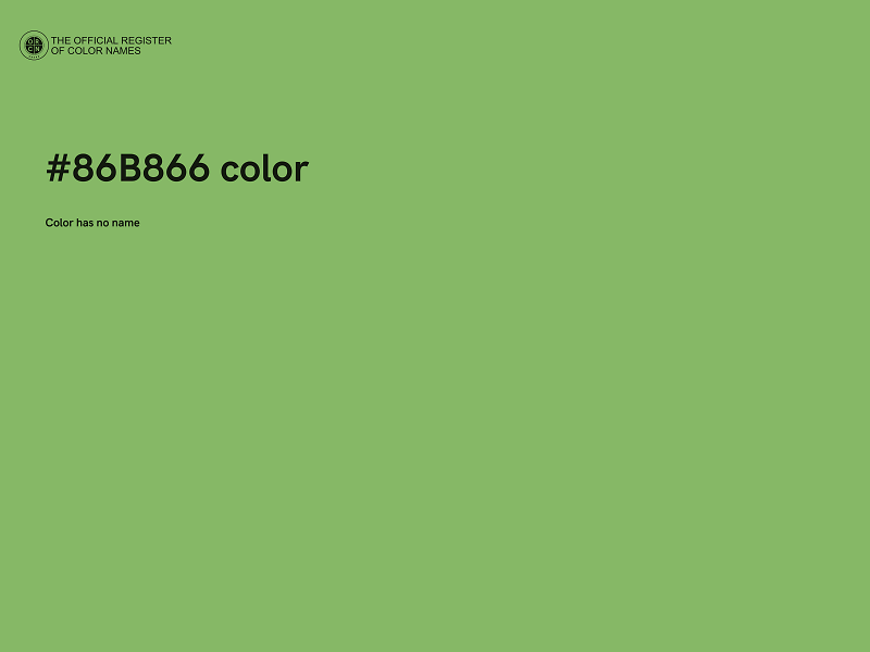 #86B866 color image