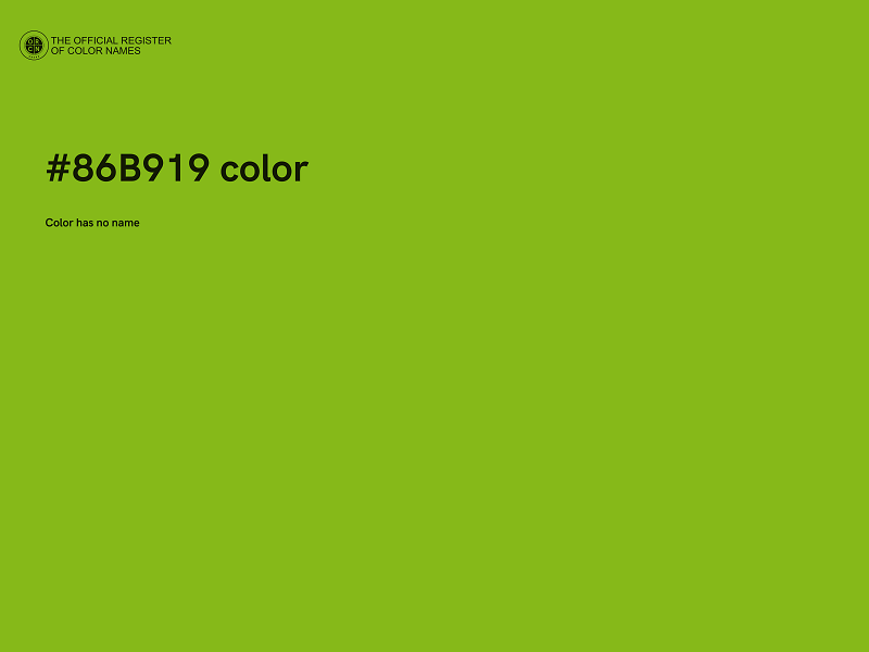 #86B919 color image