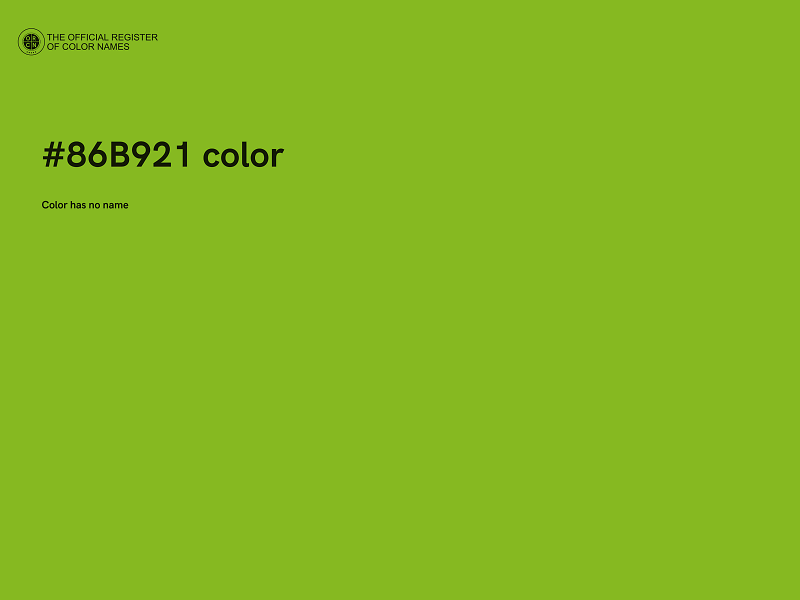 #86B921 color image