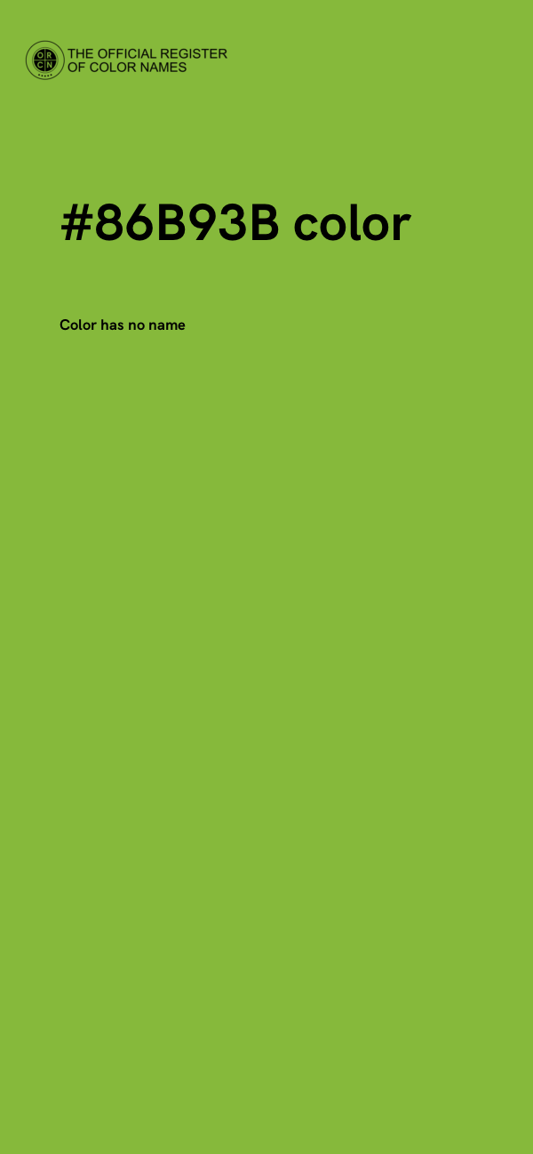 #86B93B color image