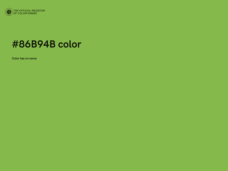 #86B94B color image