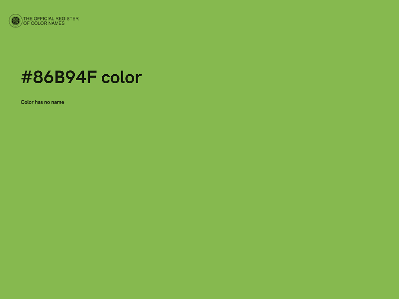 #86B94F color image