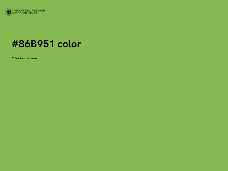 #86B951 color image
