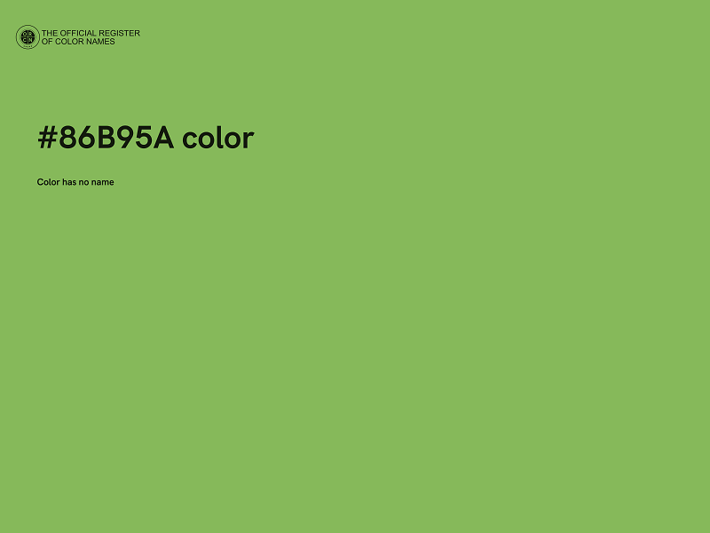 #86B95A color image