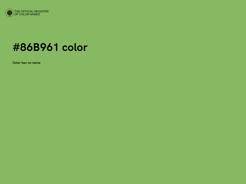 #86B961 color image