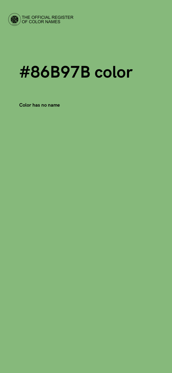 #86B97B color image